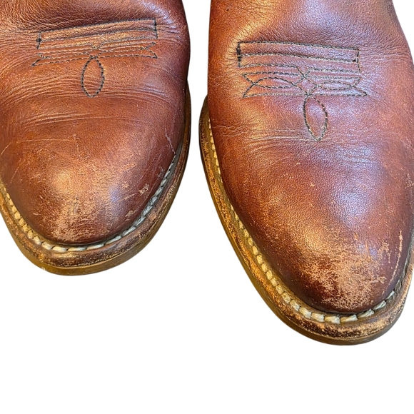 Brown Leather Cowboy Boots - Picture 4 of 13